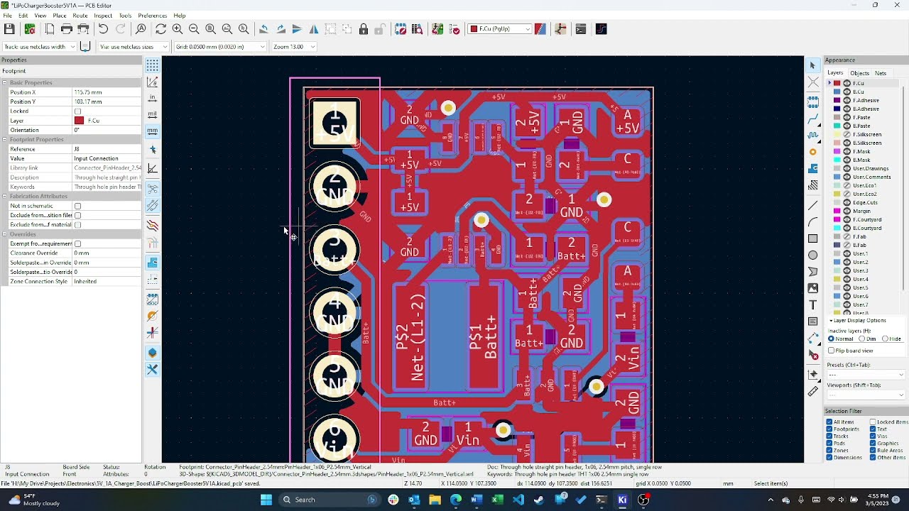 Учебное пособие по созданию плоскостей заземления в KiCad (1 мин)