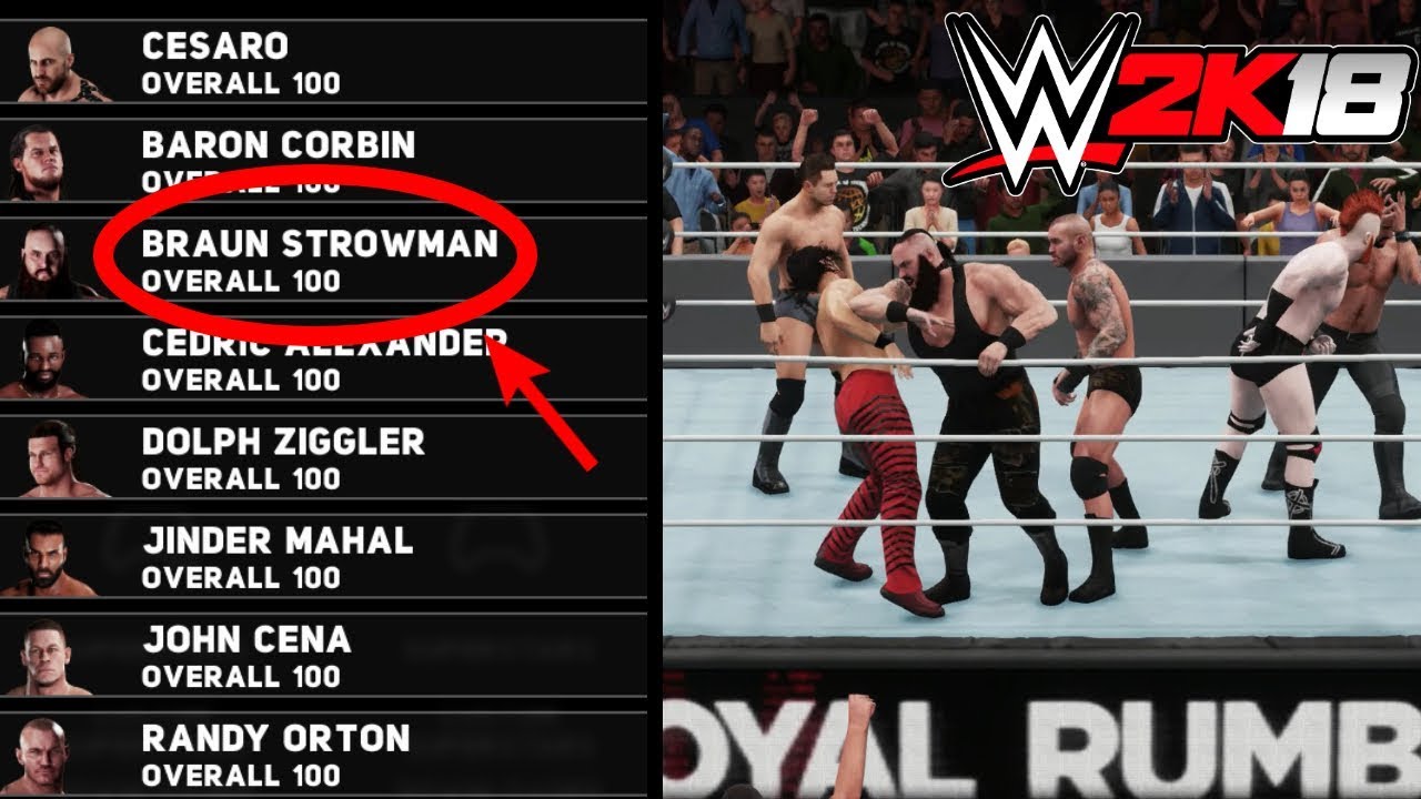 WWE 2K18: What Happens When Everyone Has A 100 Overall In The Royal Rumble Match?
