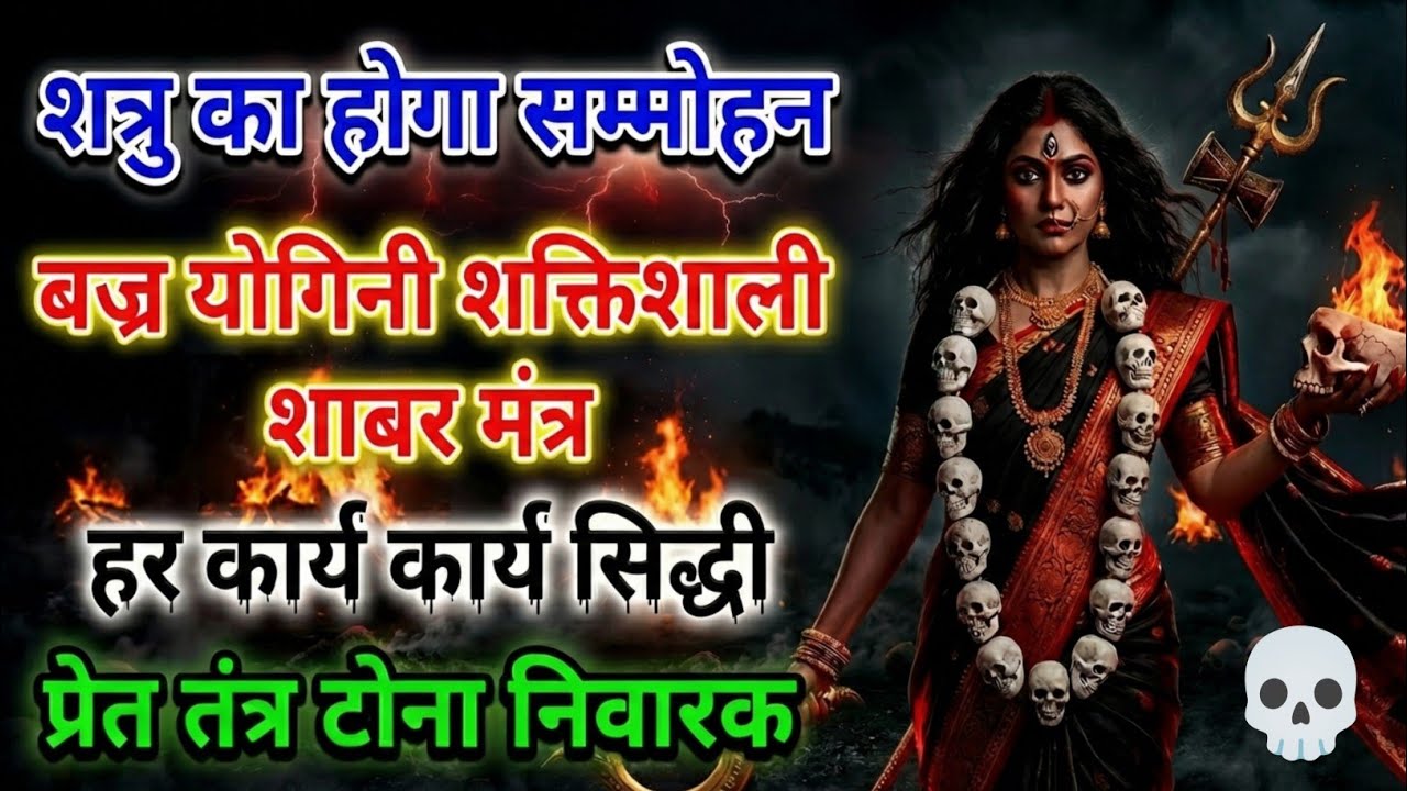 शत्रु का होगा सम्मोहन | बज्र योगिनी शक्तिशाली शाबर मंत्र | प्रेत तंत्र टोना निवारक | कार्य सिद्धी