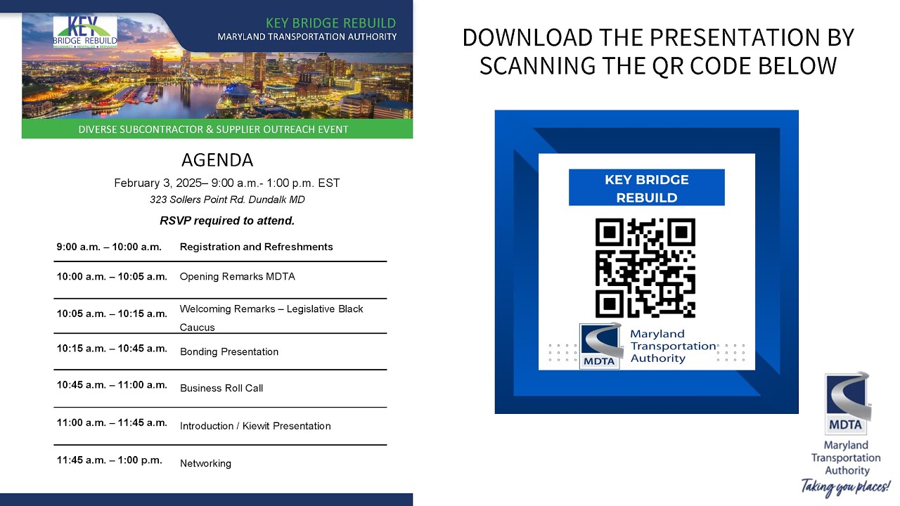 Key Bridge Rebuild Project Outreach Event - January 3, 2025