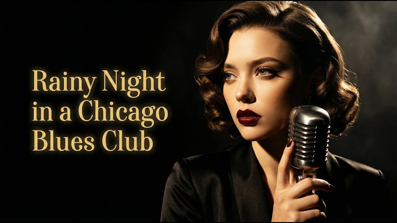 Rainy Night in a Chicago Blues Club | Original 60s Soul Blues & Rain Ambience