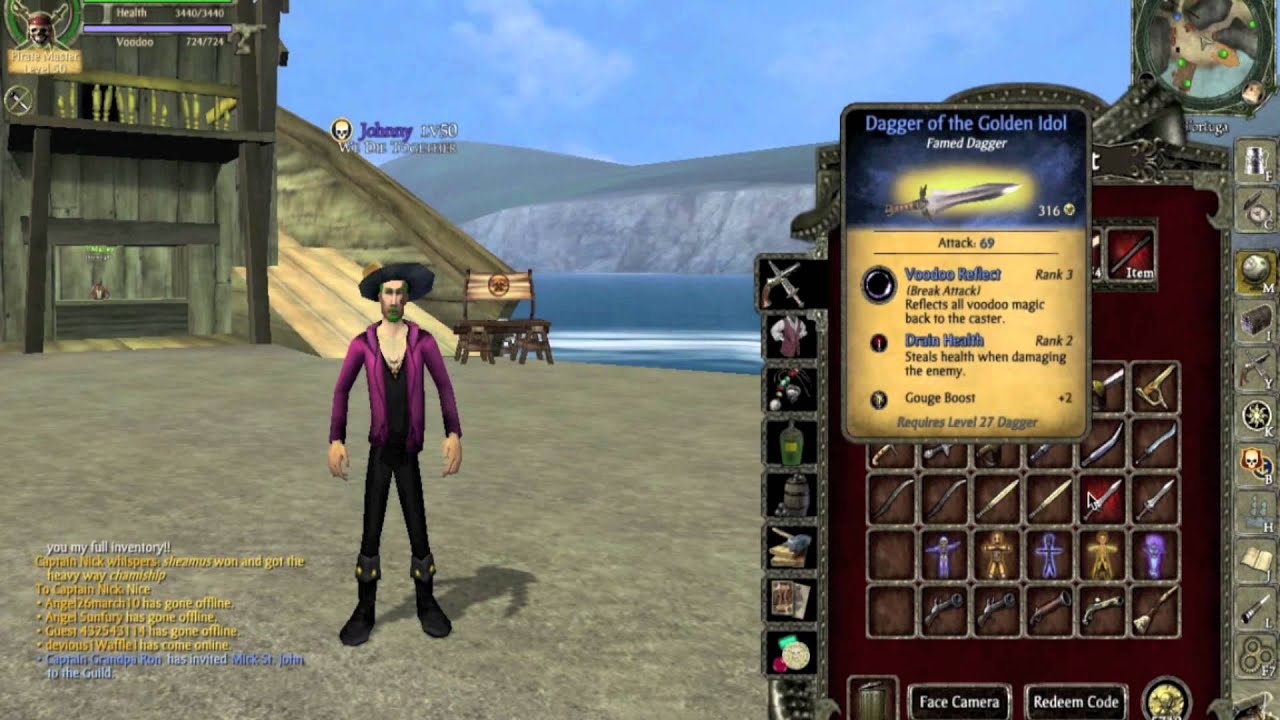 POTCO: Johnny's Weapons Inventory 4/2/2012
