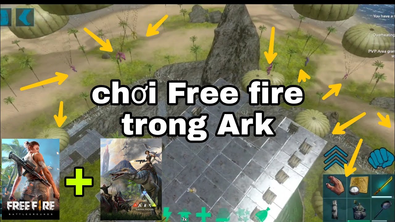 Ark Mobile Online Ai Đã Thử chơi Free Fire Trong Ark chưa - sự kiện sever Blue Game VN full HD