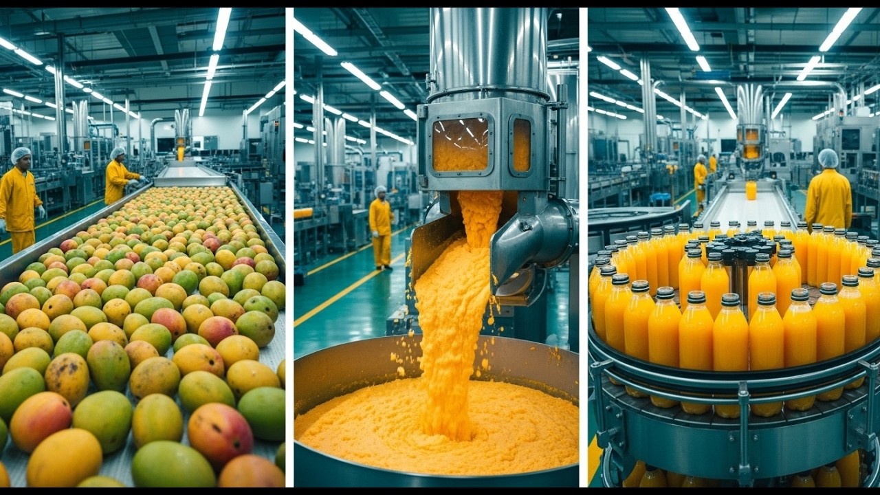 Inside the Mango Juice Factory – (Full Process) How Premium Maza Is Made