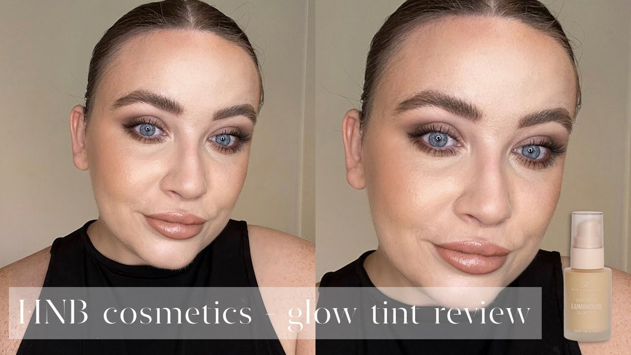 HNB COSMETICS GLOW TINT & POWDER REVIEW! | honest makeup review & wear test | maxine lee harris