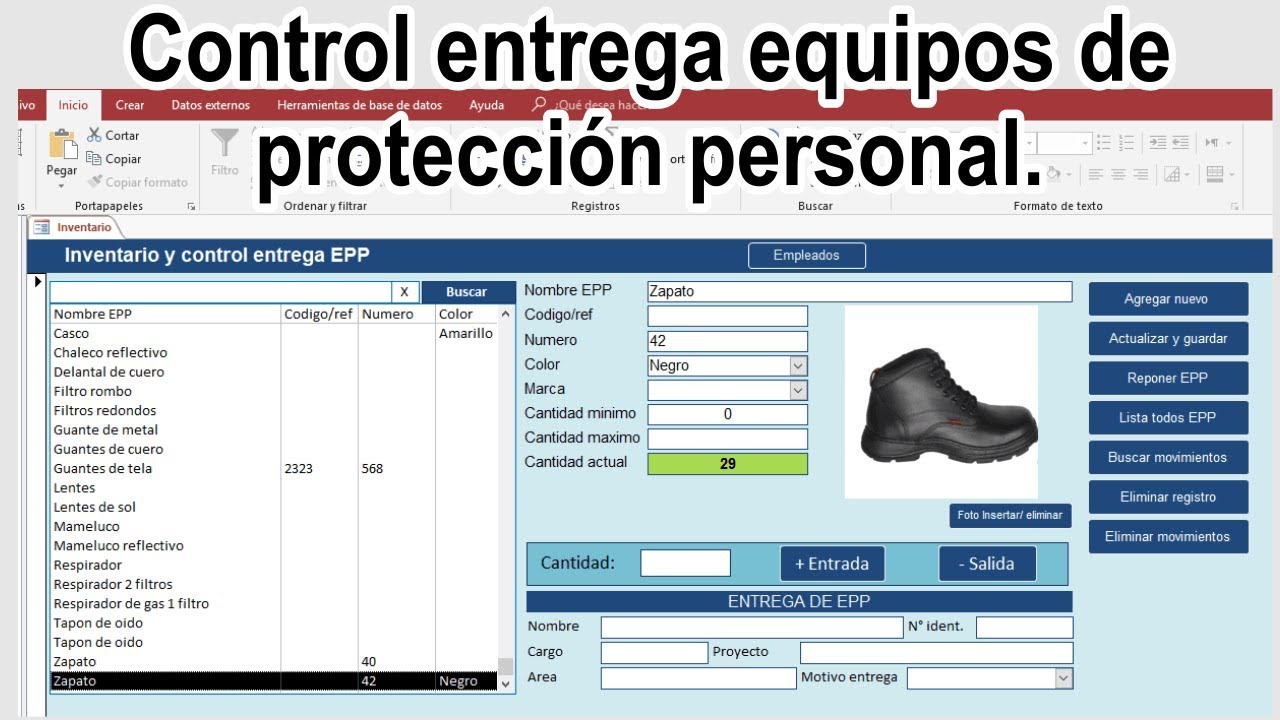 Control entrega equipos de proteccion personal(EPP1) o dotacion