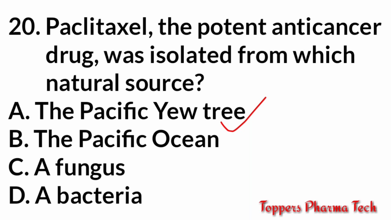 Pharmaceutical Chemistry MCQ | Pharmacist Exam Question Paper