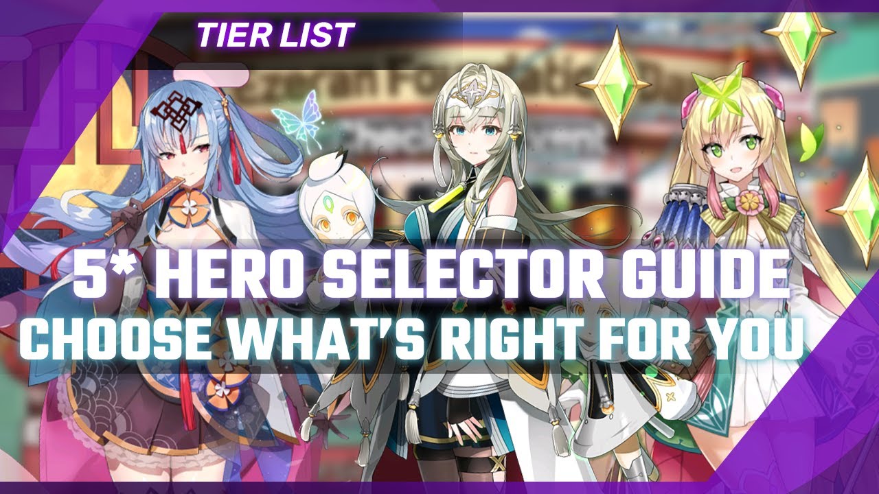 BEST 5* Hero Selector Tier List for PvP/PvE #epicseven
