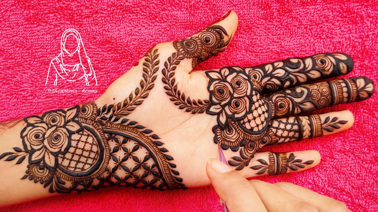 Latest Gorgeous Simple Dubai Style || Engagement Henna Design Tutorial || Step By Step Tutorial