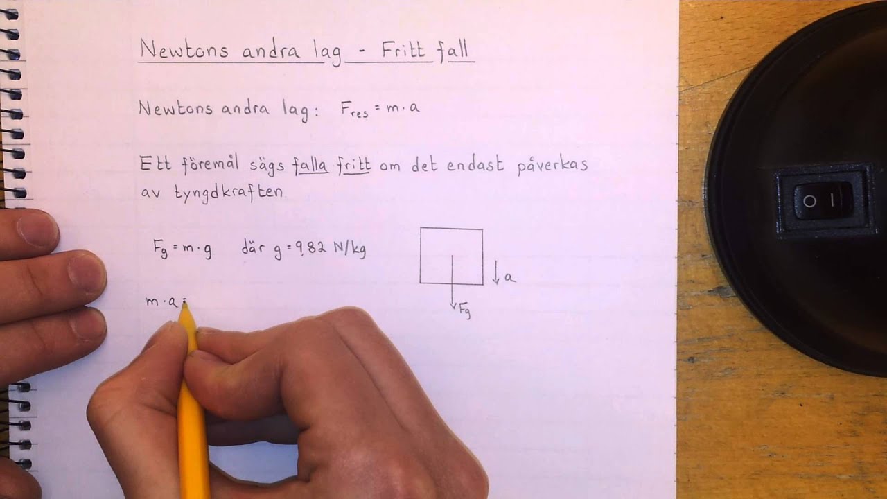 Fysik 1 Newtons andra lag - Fritt fall