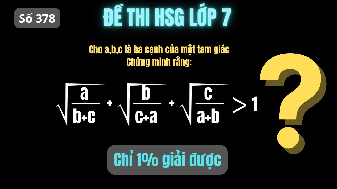 Đề HSG Toán 7 – Chỉ 1% giải được | Học Toán cùng Thầy Thắng