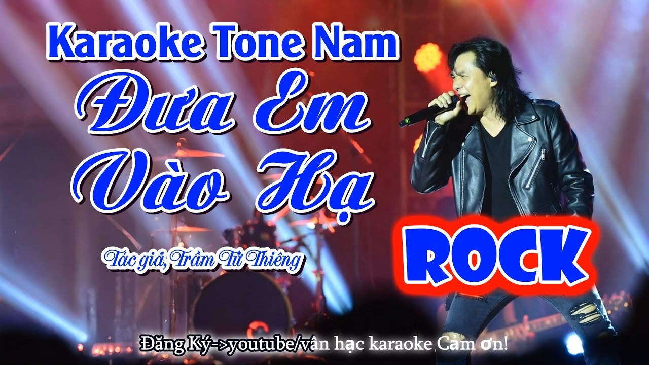 Karaoke Đưa Em Vào Hạ Tone Nam Em 95 Rock Metal Beat Chuẩn Phối Mới  #vanhackaraoke