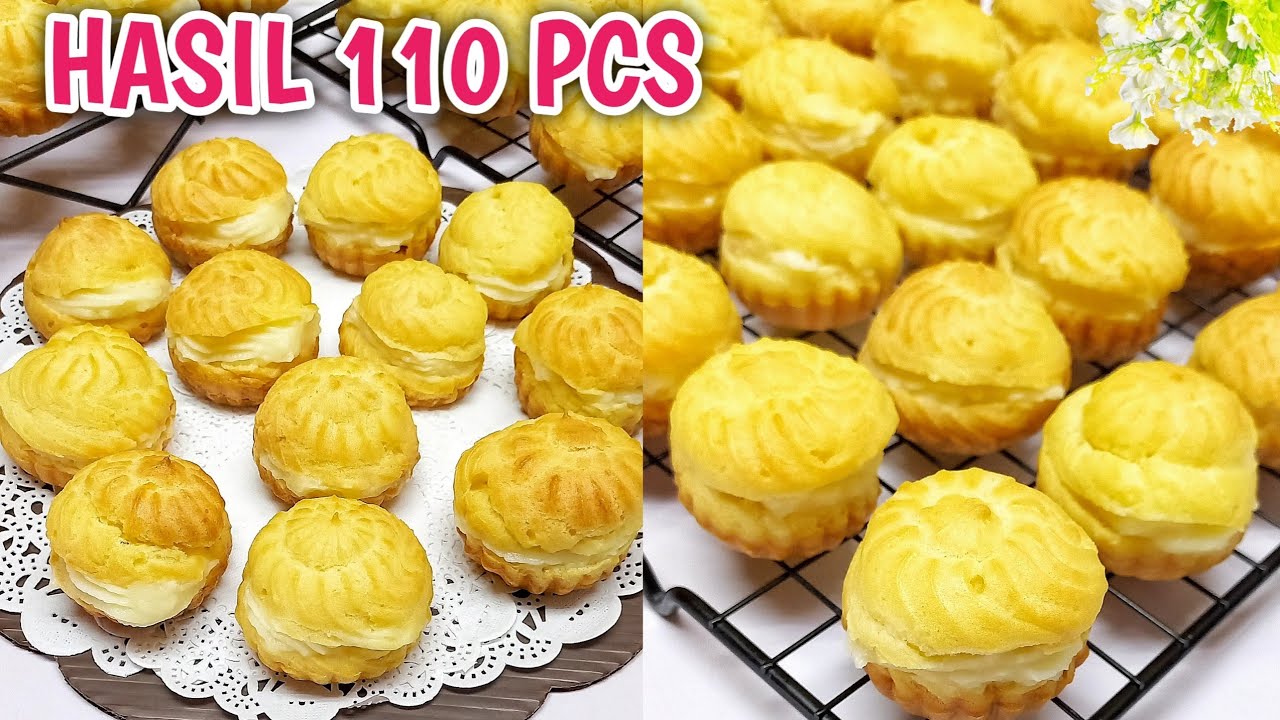 Kokoh Anti Kempes - Bikin 110 Pcs Kue Sus Vla Vanilla Super Lumer Dan Creamy - Ide Jualan Kue