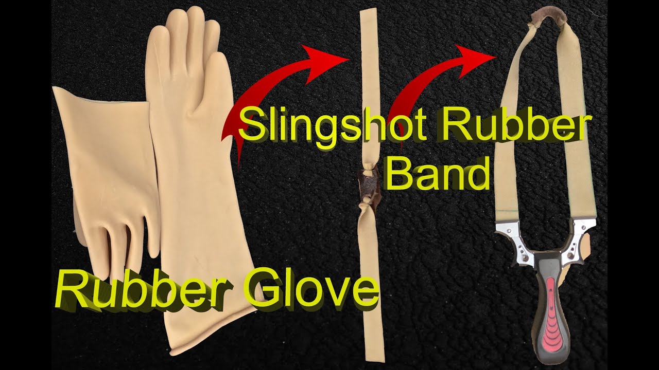 Learn how to make slingshot Rubber bands from a rubber glove / Make slingshot rubber band at home