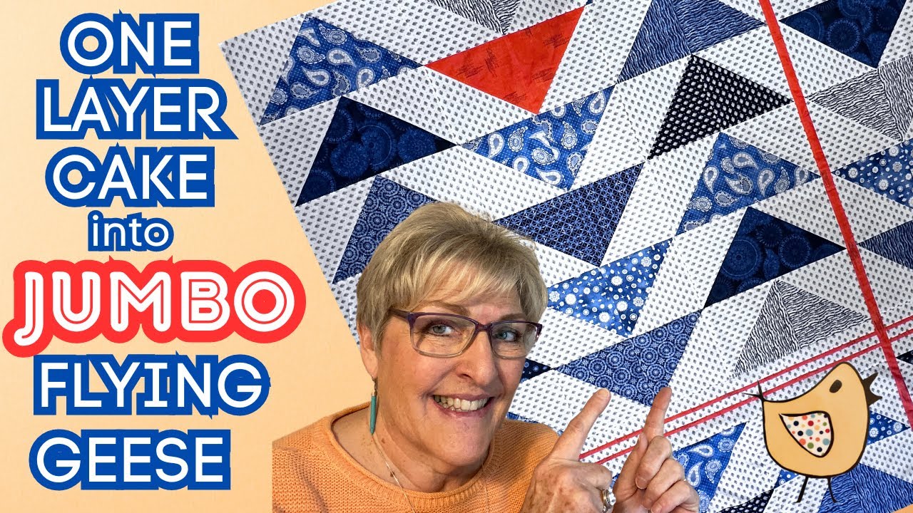 Jumbo Flying Geese Quilt ~ Cheat Using A Layer Cake