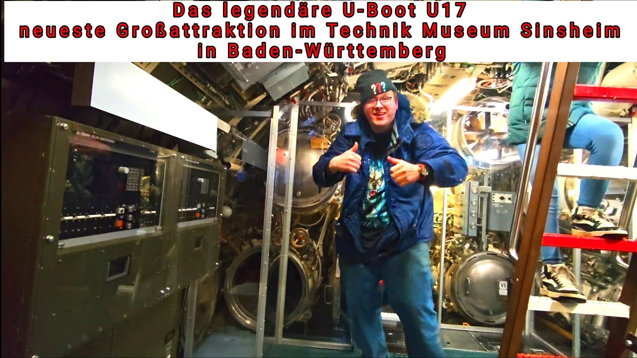 Das legendäre U-Boot U17 neueste Großattraktion im Technik Museum Sinsheim in Baden-Württemberg