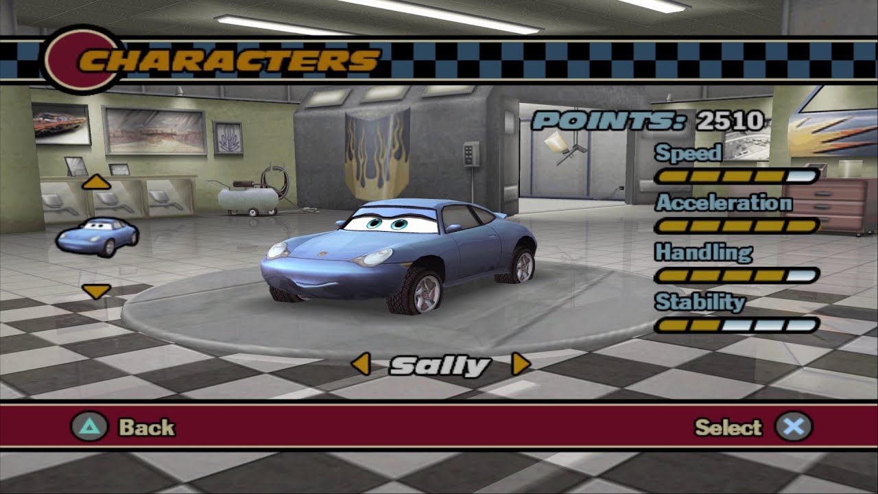 Cars PS2 - Sally Gameplay (PCSX2)