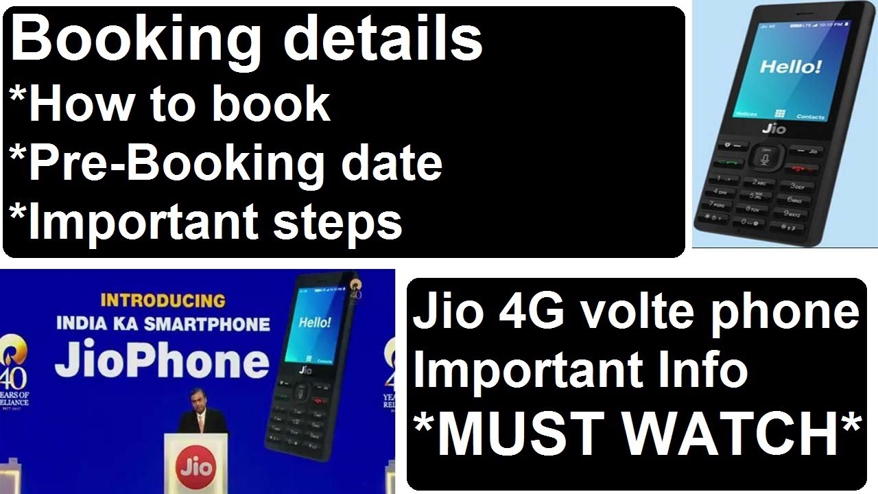 How to book Free JIO 4G Mobile phone, Online Pre booking Date Get Jio 4G Feature Phone