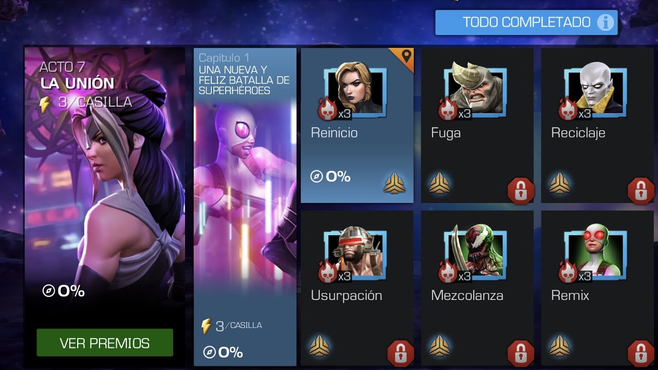 ACTO 7.1 LA UNION - PRIMERA PASADA ( X fin 😣)  + APERTURA  | Marvel Batalla de Superhéroes MCOC