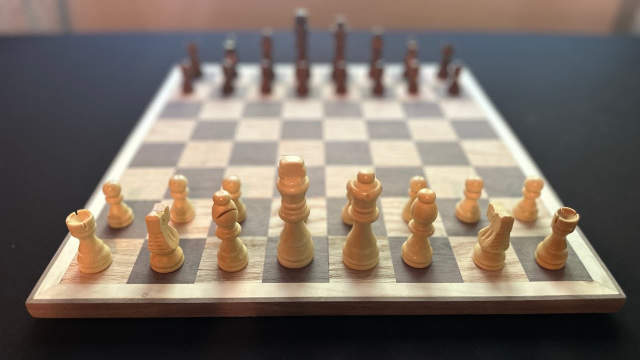 DIY Black Walnut & Oak Chess Board