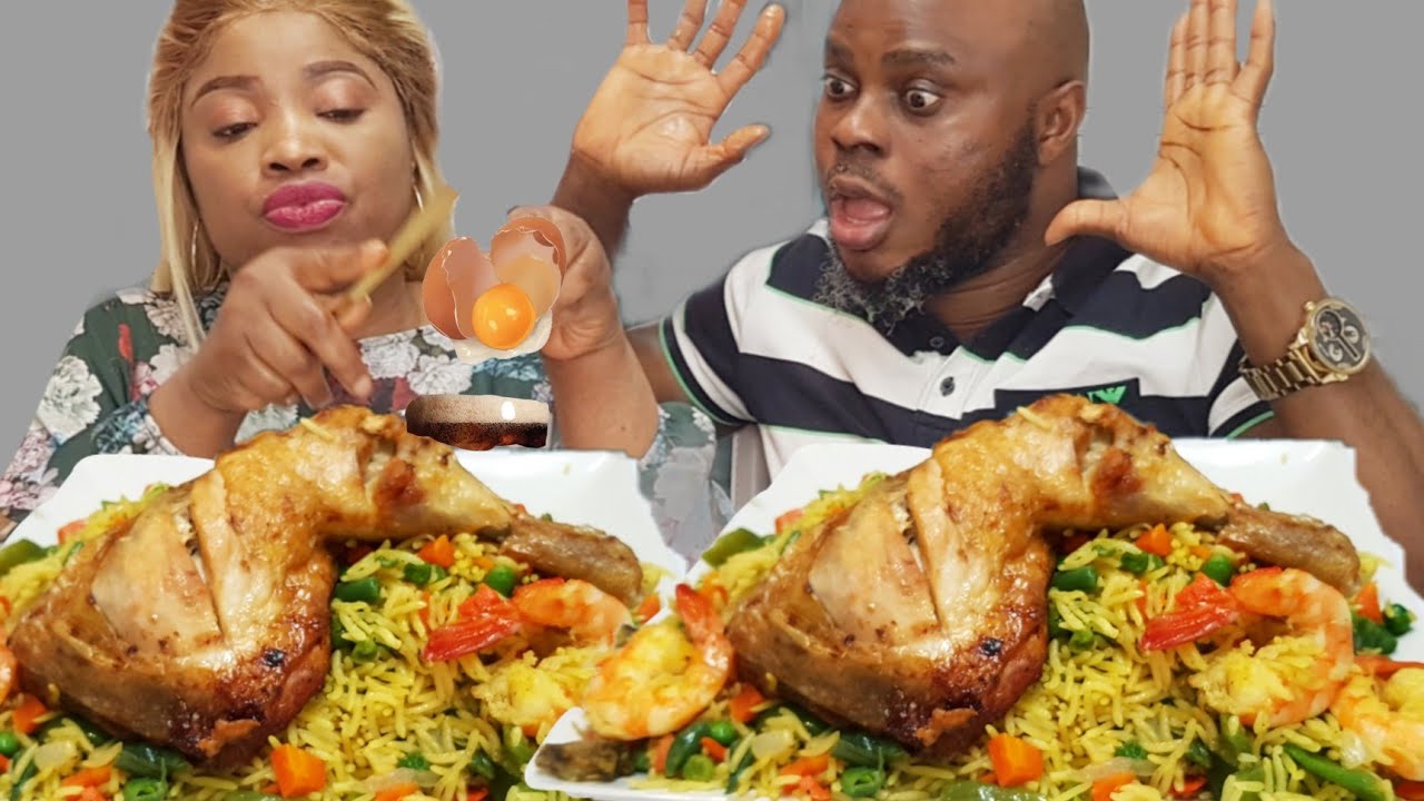 *SEE WHAT GREEDINESS DID TO MY HUSBAND* I GAVE HIM RAW EGG TO DRINK | FRIED RICE AND CHICKEN