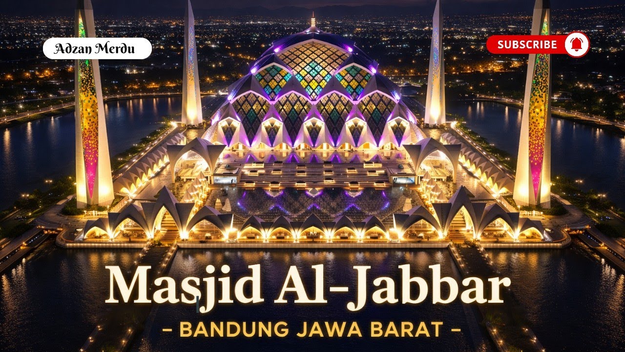 😱 🔥Drone View Malam Hari di Masjid Al Jabbar🌙 Ikon Jawa Barat yang Bersinar ✨ 