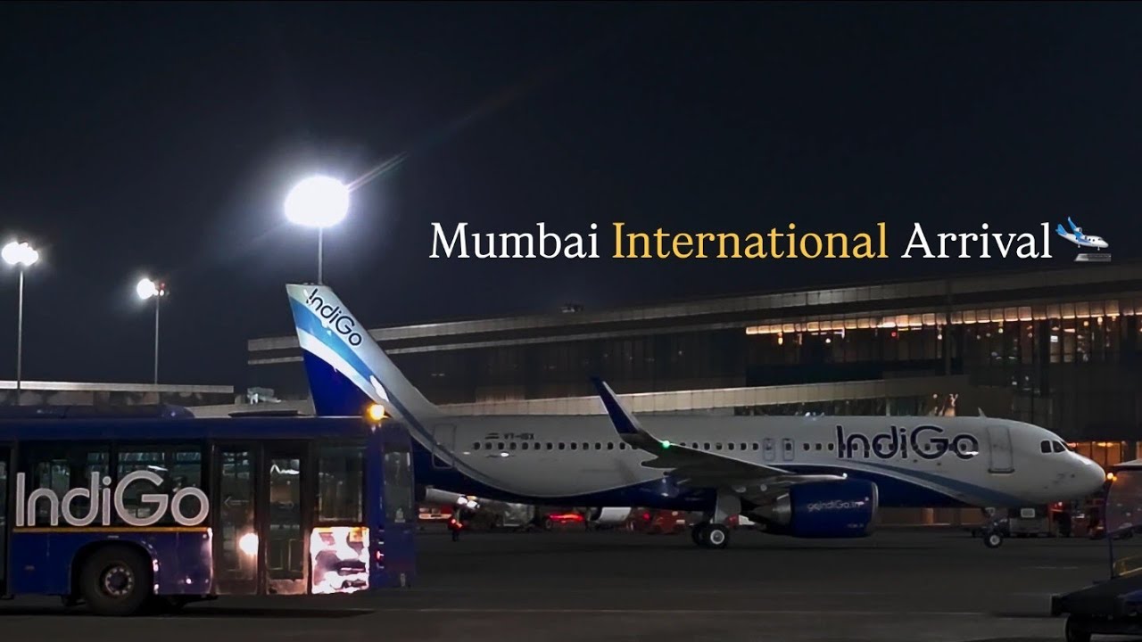 IndiGo A320 Mumbai International night Arrival| #indigo #MumbaiAirport #international #binayonfinal 