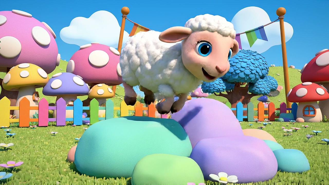 Cinco Ovejitas Baa Baa Baa | Canciones de Granja y Rimas para Bebés