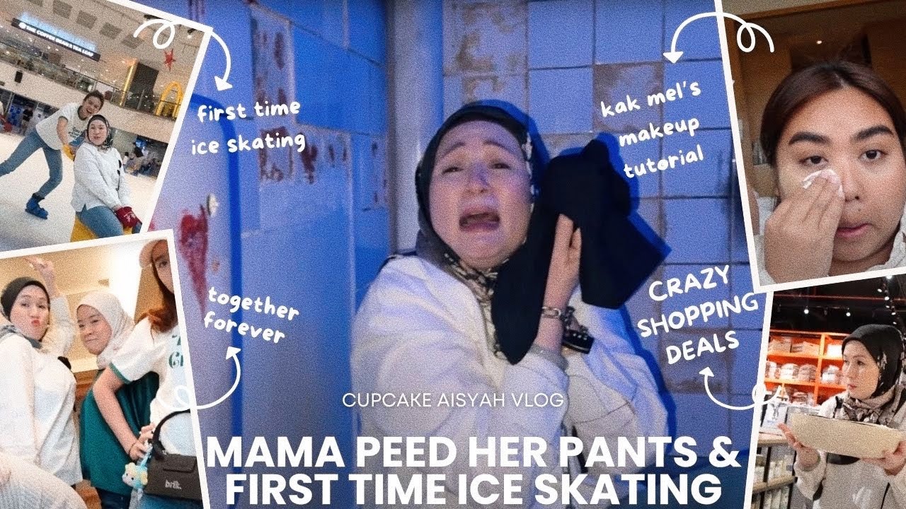 MAMA PEED HER PANTS & OUR FIRST TIME ICE SKATING HEHE