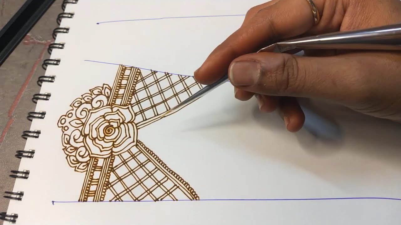 Floral Mehandi Design with Flowers || Step By Step Tutorial For Bridal Floral Mehandi 🍀🍂