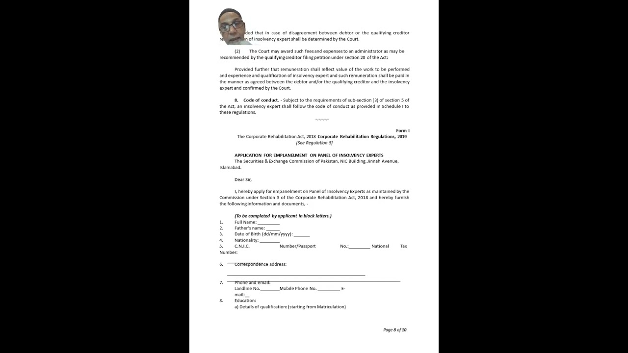 S.R.O 1415(1)2019-Corporate Rehabilitation Regulations, 2019