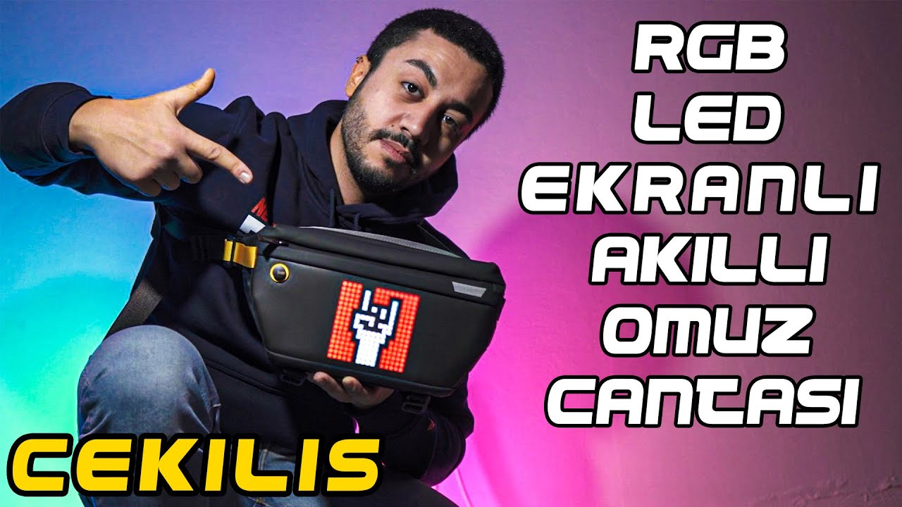 D&Uuml;NYANIN EN HAVALI OMUZ &Ccedil;ANTASI (Akıllı &Ccedil;anta) - Divoom Pixoo Slingbag [&Ccedil;ekiliş]