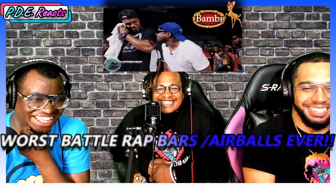 PDE Reacts | WORST BATTLE RAP BARS /AIRBALLS EVER (Pt.1)