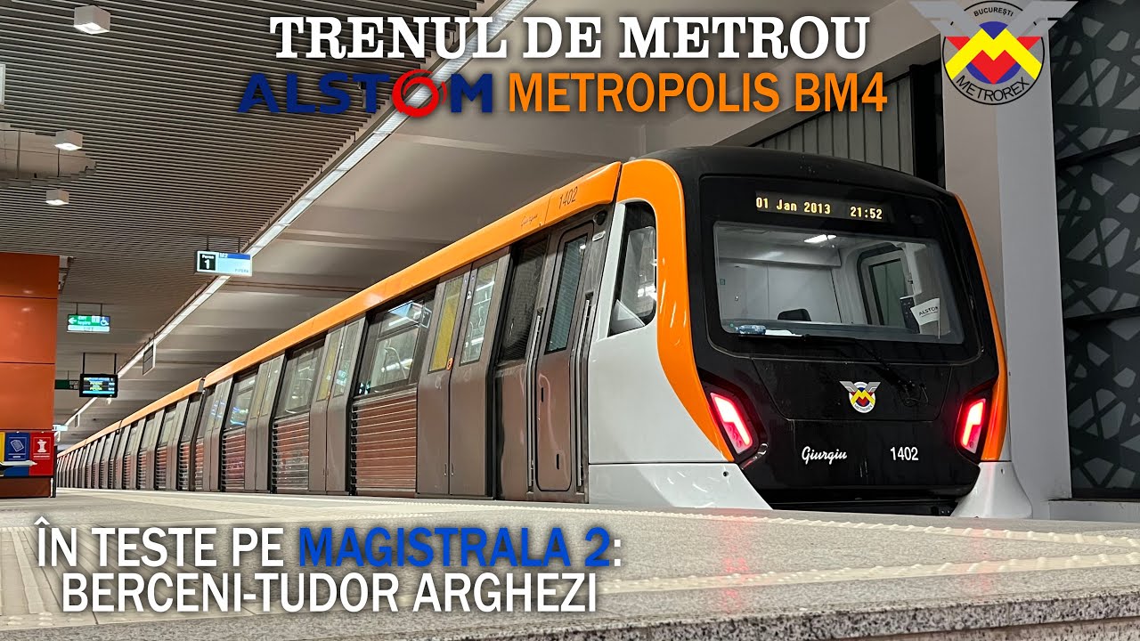 🚇 Trenul de metrou Alstom Metropolis BM4 1402-2402 
