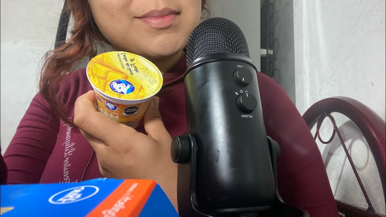 ASMR comiendo yogurt mango 💆🏻‍♀️#asmr / @LIZASMR23