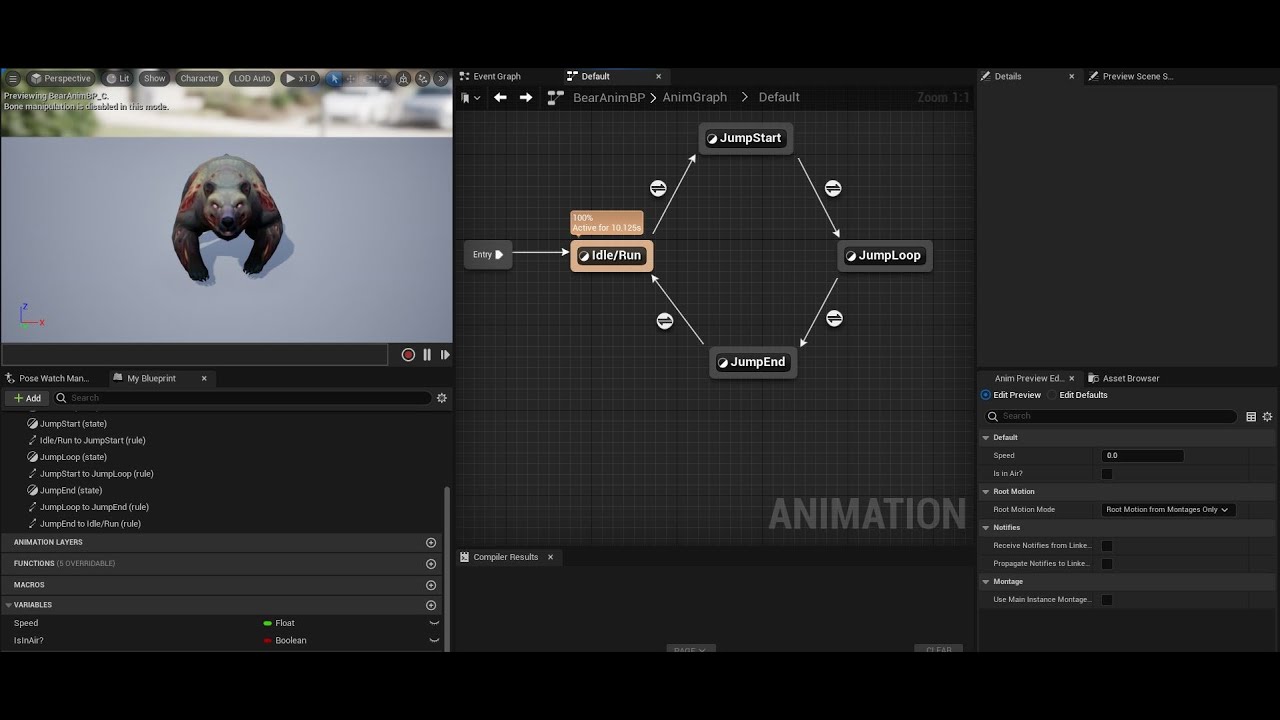 Creating simple animation blueprint in UE5
