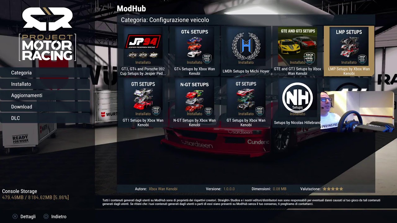 Project Motor Racing PS5 Ho Trovato altri Assetti