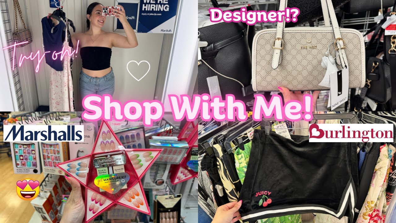 SHOP WITH ME at Marshalls, Burlington & Old Navy! HUGE Clearance Sale + TRY ON HAUL!