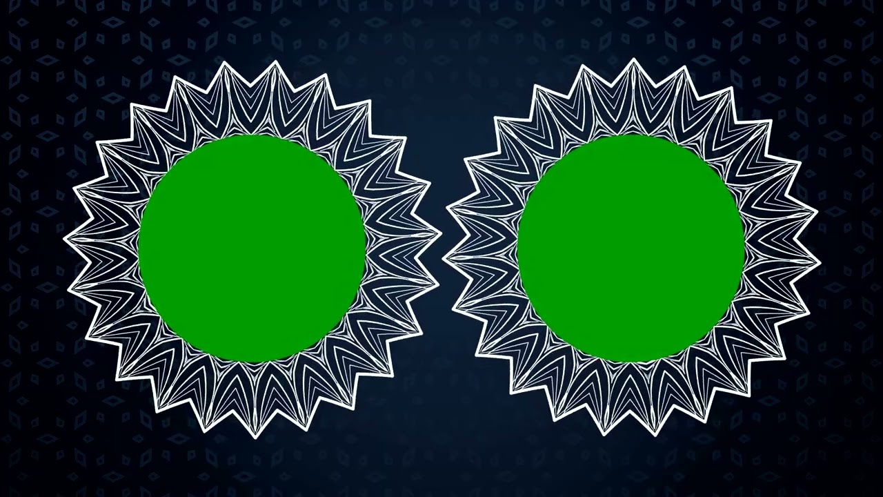Circle Slide Show - Ornament Motion Animation - Green Screen - Chroma Key - No Copyright