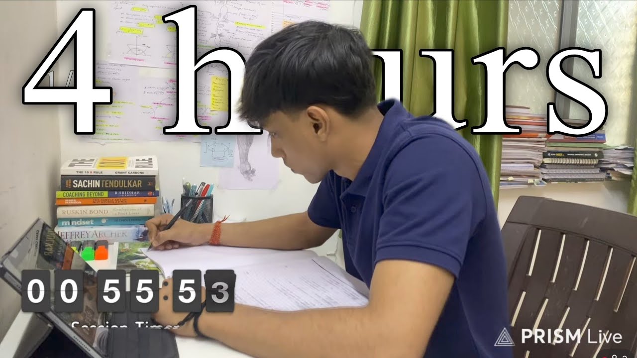 LIVE 4 Hours Study With Me pomodoro(60/10,no sound) | 84 days to #neet  2026