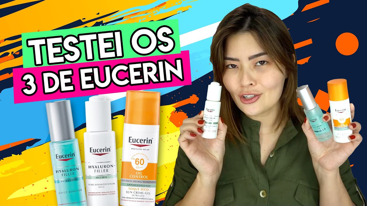 TESTEI A LINHA HYALURON FILLER + PROTETOR SOLAR OIL CONTROL DE EUCERIN✨🎉
