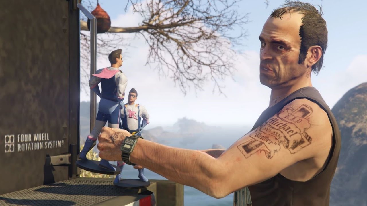 GTA5 - Trevor's story about a boy named Trisha (funny)
