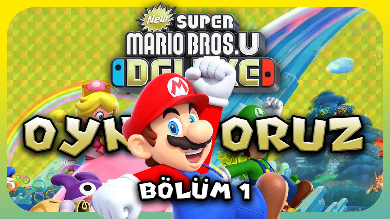 Bu Yeni Seride Her Şey Toplanacak! / New Super Mario Bros U. Deluxe Oynuyoruz #1 (%100)