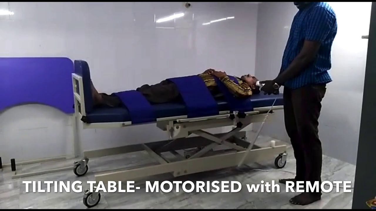 TILTING TABLE- MOTORISED WITH REMOTE AND HEIGHT ADJUSTABLE | DEMO