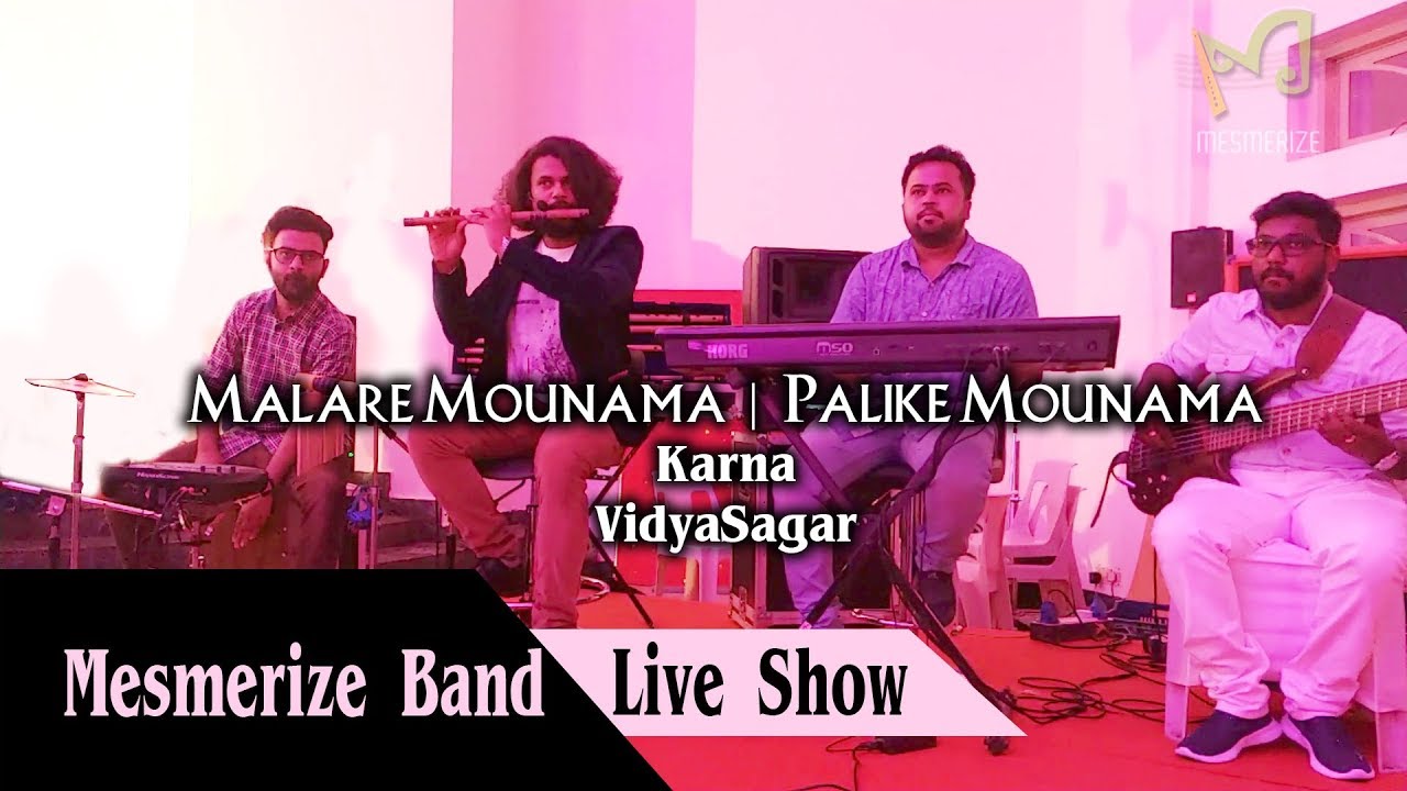 Malare Mounama | Palike Mounama | Karna | Mesmerize Band Live Show | Flute Cover