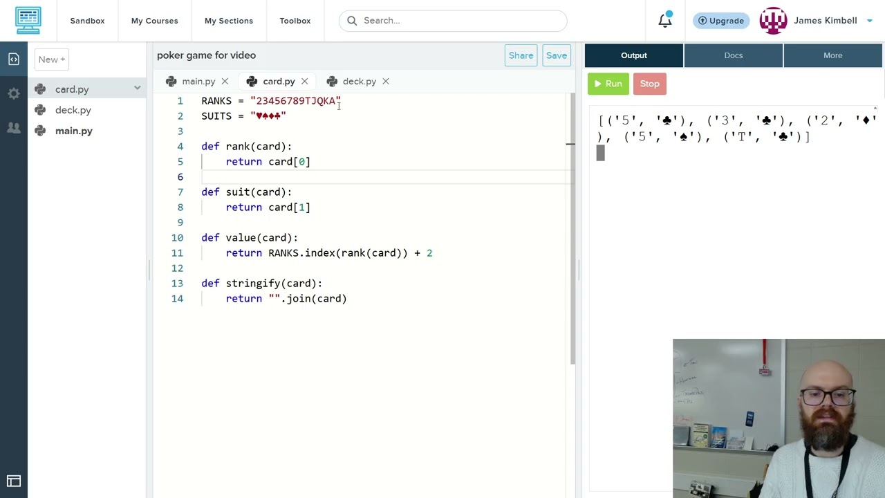Making Poker Game in Python