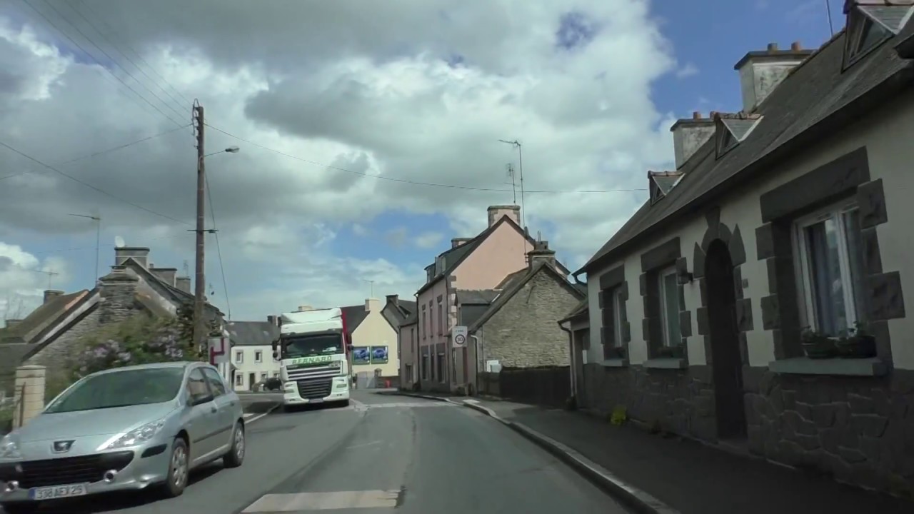 Driving On The D790 From 22110 Rostrenen To 22110 Plounévez Quintin, Brittany, France