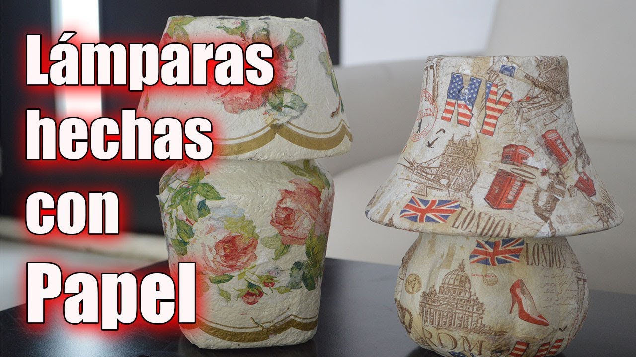 Lámparas de papel mache Mache Paper Lamps