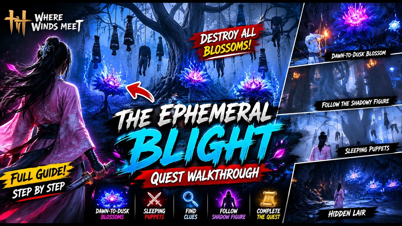 The Ephemeral Blight Quest FULL Walkthrough (Mistveil Forest Guide) | Where Winds Meet