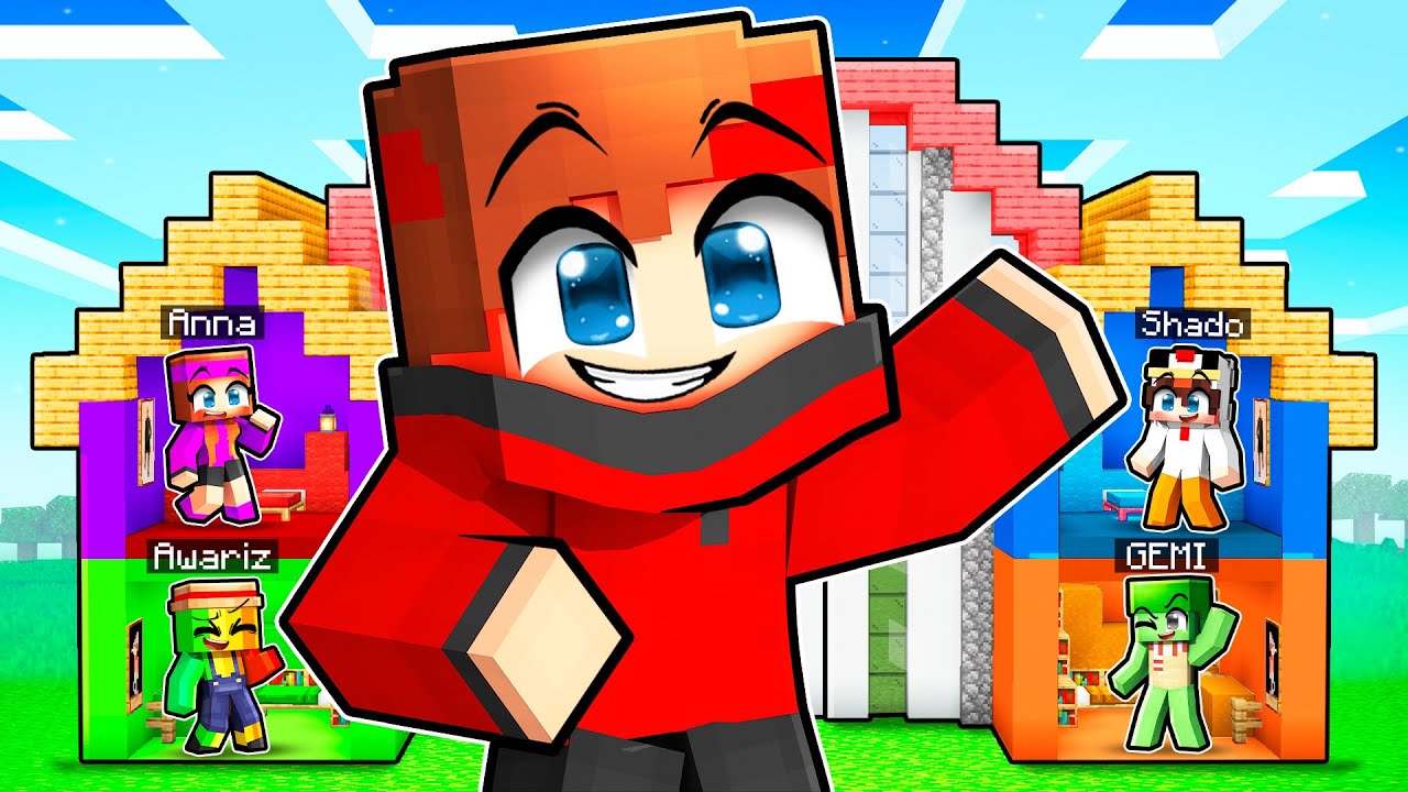 Avoir une Maison avec seulement des YOUTUBEURS sur Minecraft !